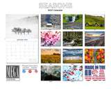 Seasons Wall Calendar 2027 - 12" x 9" 14-Month Scenic Nature Year Calendar