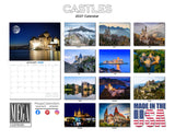 Castles Wall Calendar 2027 - 12" x 9" 14-Month Scenic Architecture Calendar