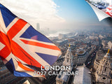 London Wall Calendar 2027 - 12" x 9" 14-Month Scenic Travel Cityscape Calendar