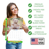 Teddy Bears Wall Calendar 2027 - 12" x 9" 14-Month Nostalgic Hobby Calendar