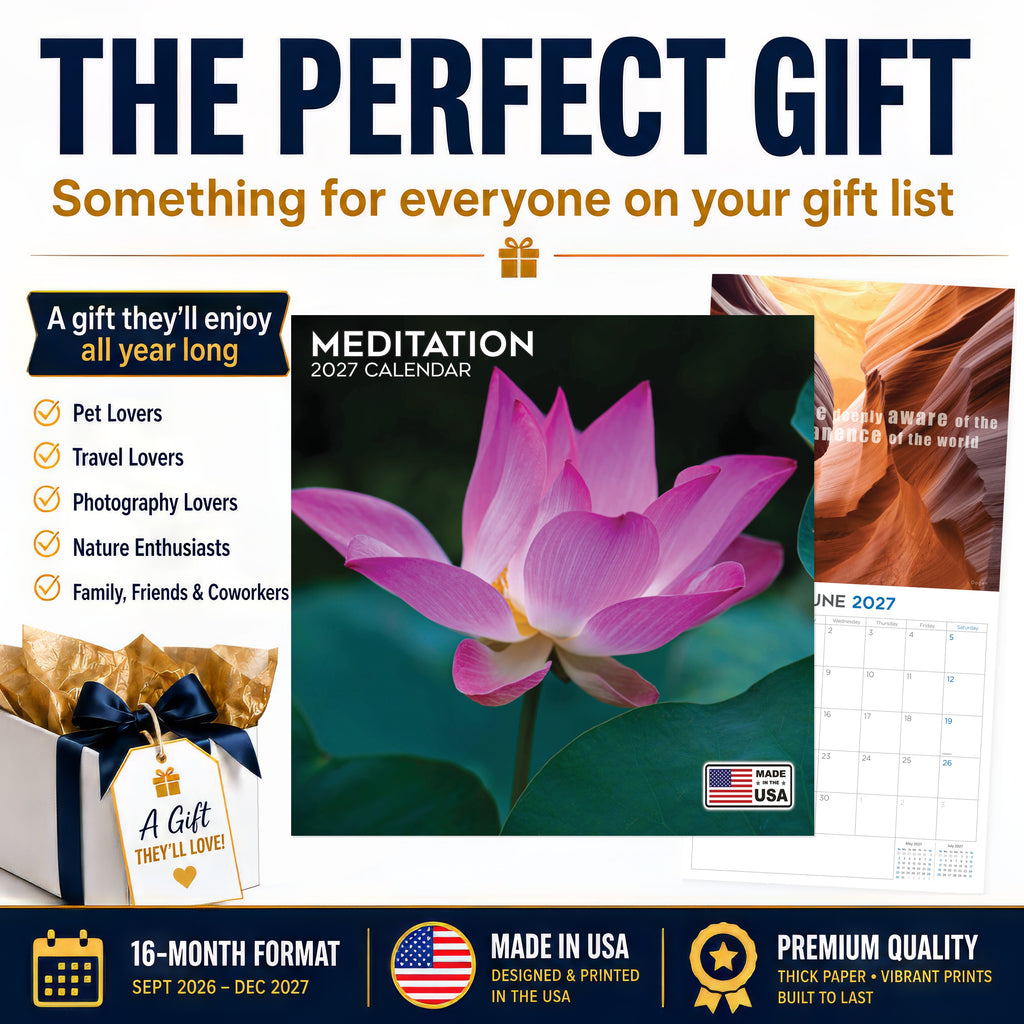 Meditation Wall Calendar 2027 – Daily Mindfulness & Serenity Monthly Planner