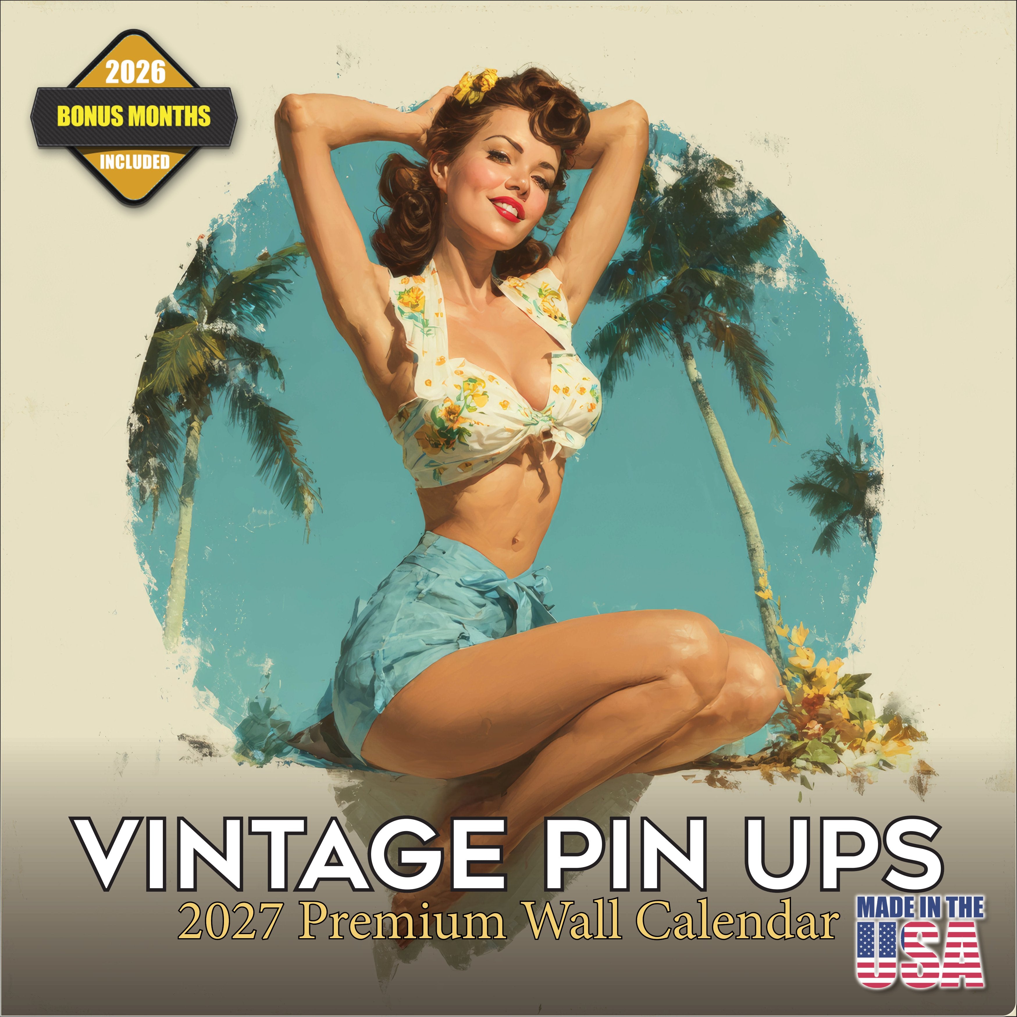 Vintage Pin Ups Wall Calendar 2027 - 12
