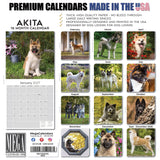 Akita Wall Calendar 2027 - 12" x 12" Monthly Japanese Guard Dog & Companion Breed Calendar