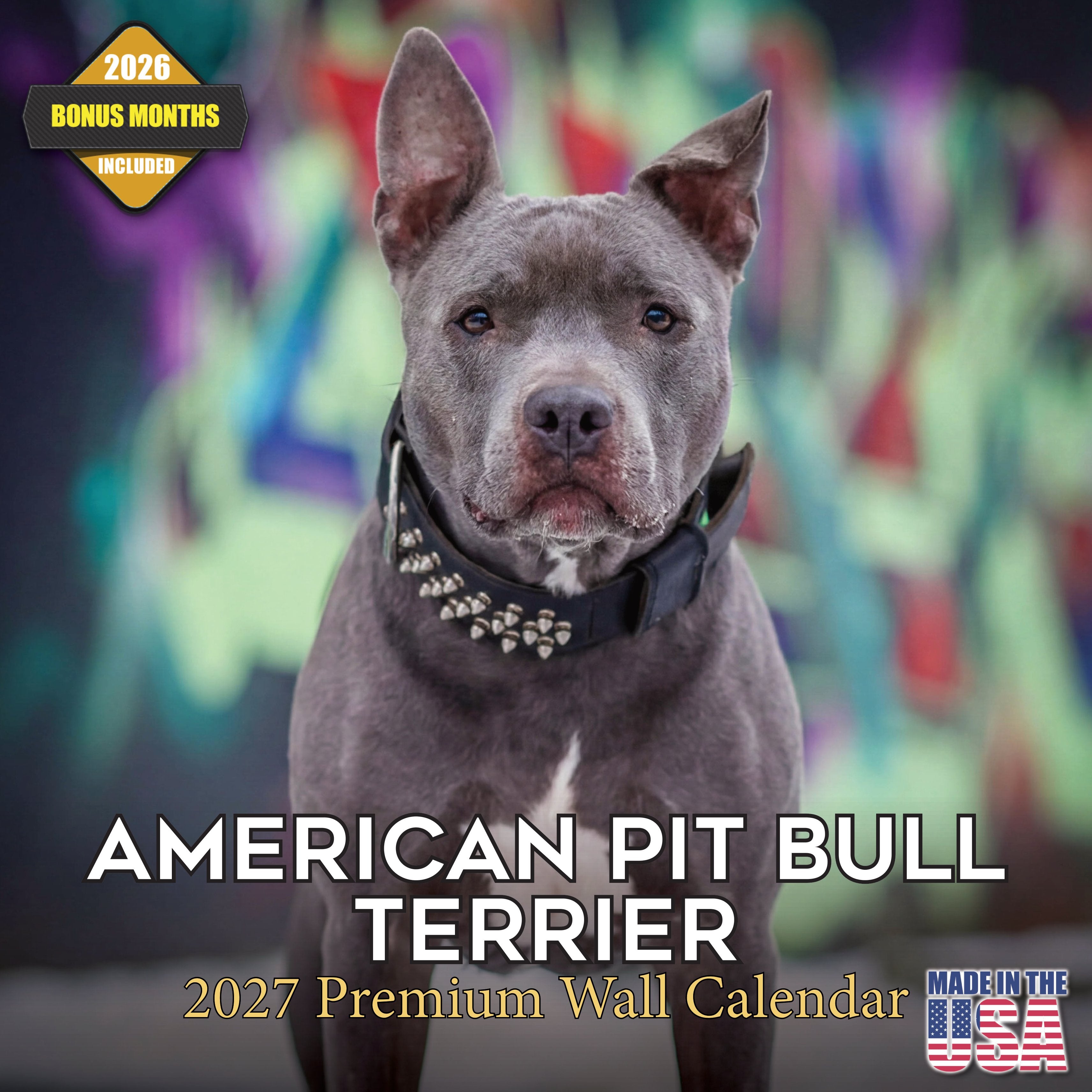 American Pit Bull Terrier Wall Calendar 2027 - 12