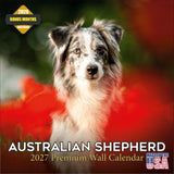 Australian Shepherd Wall Calendar 2027 - 12" x 12" Monthly Intelligent & Agile Herding Dog Calendar