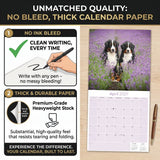 Bernese Mountain Dog Wall Calendar 2027 - 12" x 12" Monthly Gentle Working Alpine Giant Breed Calendar