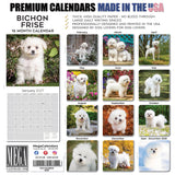 Bichon Frise Wall Calendar 2027 - 12" x 12" Monthly Cheerful Fluffy Toy Dog Breed Calendar