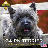 Cairn Terrier Wall Calendar 2027 - 12" x 12" Monthly Hardy Alert Scottish Terrier Breed Calendar