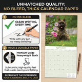 Cairn Terrier Wall Calendar 2027 - 12" x 12" Monthly Hardy Alert Scottish Terrier Breed Calendar