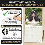 Cavalier King Charles Spaniel Wall Calendar 2027 - 12" x 12" Monthly Gentle Royal Toy Spaniel Breed Calendar
