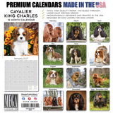 Cavalier King Charles Spaniel Wall Calendar 2027 - 12" x 12" Monthly Gentle Royal Toy Spaniel Breed Calendar
