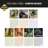 Doberman (US) Wall Calendar 2027 - 12" x 12" Monthly Sleek Guard Dog & Athletic Pinscher Breed Calendar