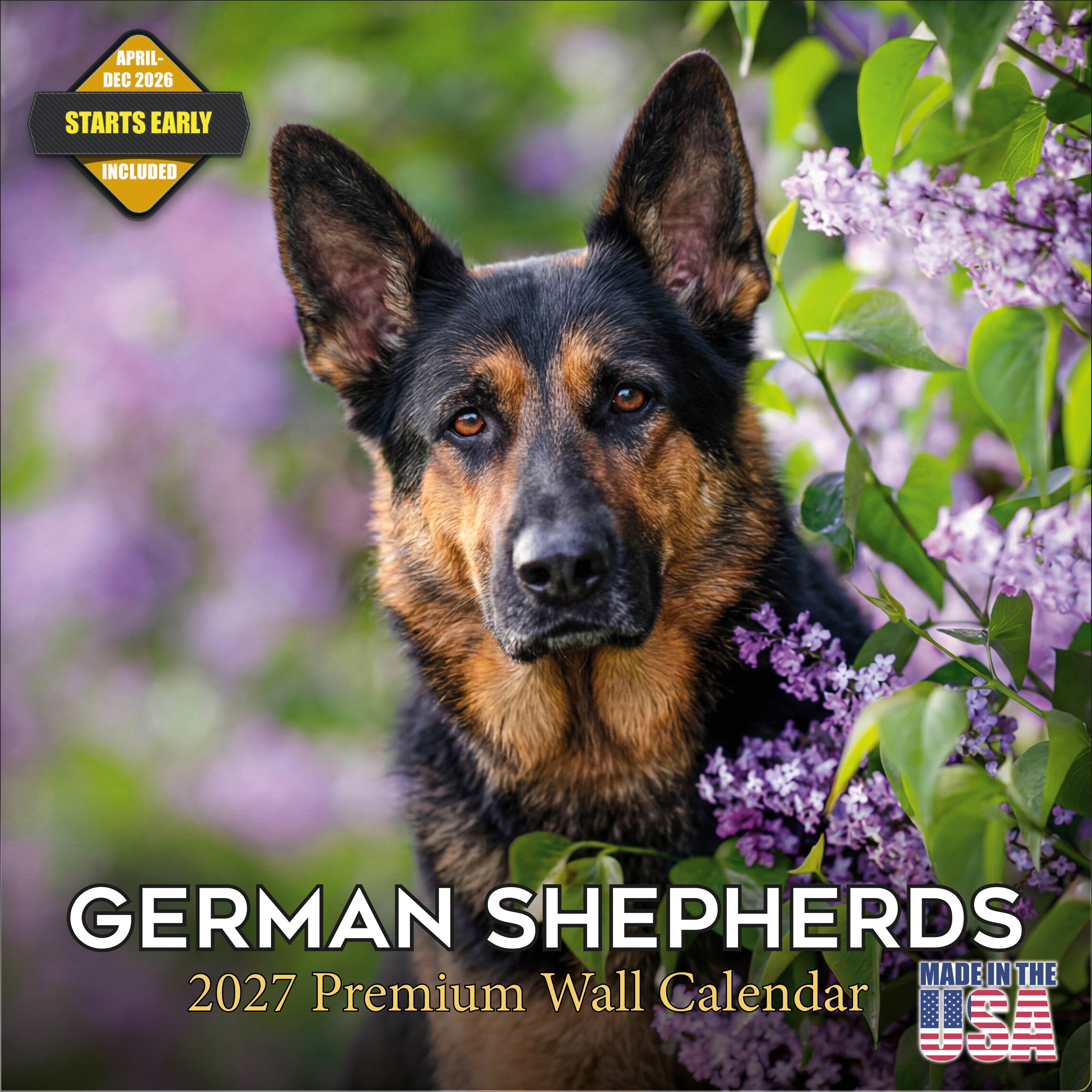 German Shepherd Wall Calendar 2027 - 12