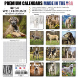Irish Wolfhound Wall Calendar 2027 - 12" x 12" Monthly Noble Giant & Wire-Coated Sighthound Breed Calendar