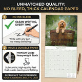 Cocker Spaniel Puppies Wall Calendar 2027 - 12" x 12" Monthly Heartwarming Cocker Spaniel Puppy Breed Art Calendar