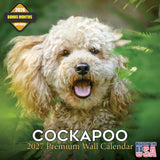 Cockapoo Wall Calendar 2027 - 12" x 12" Monthly Joyful & Affectionate Designer Cocker Poodle Calendar