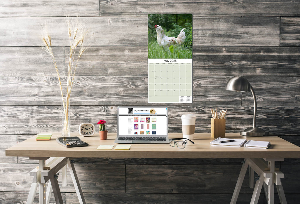 Chickens Wall Calendar 2025