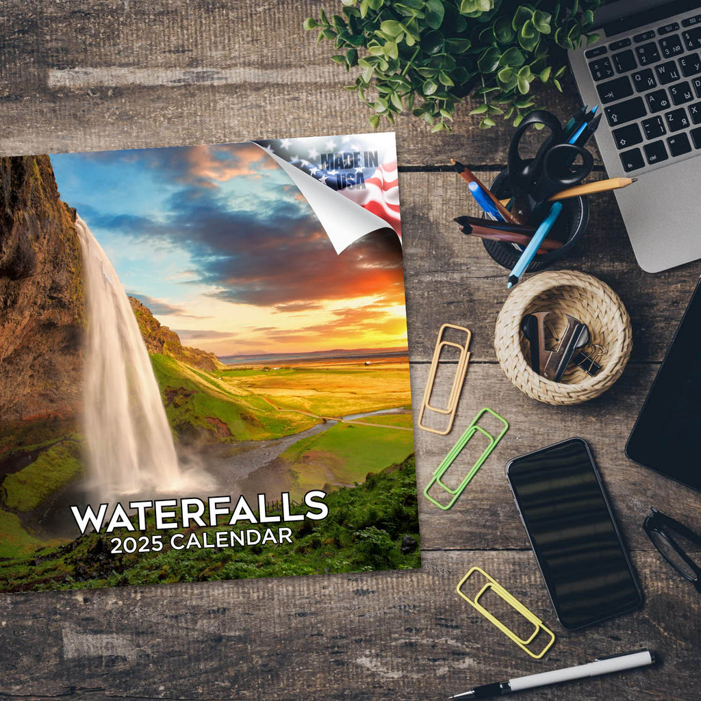 Waterfalls Wall Calendar 2025