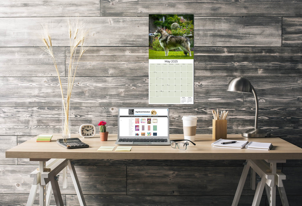 Alaskan Malamute Wall Calendar 2025