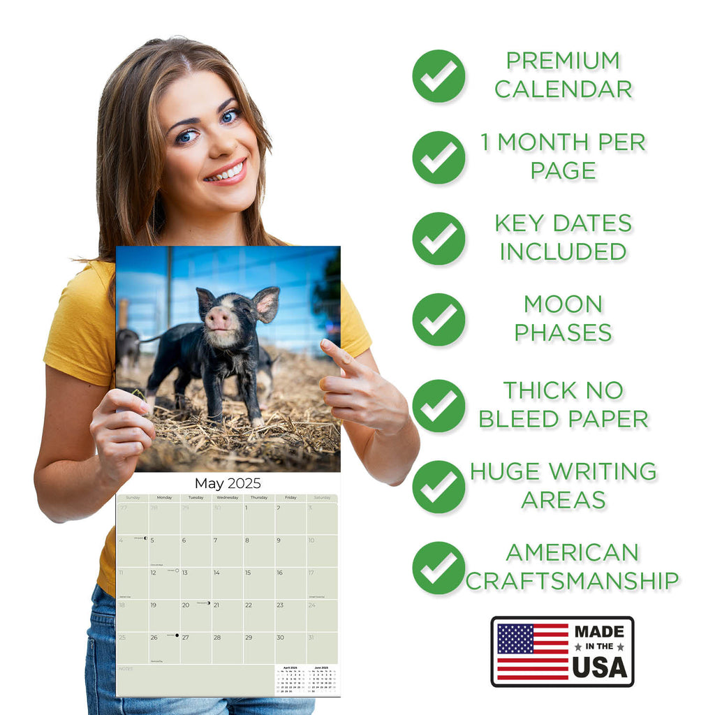 Baby Animals Wall Calendar 2025