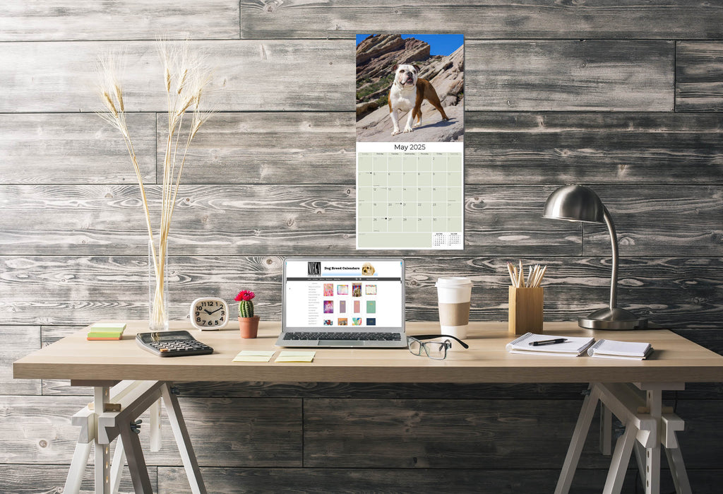 Bulldog Wall Calendar 2025