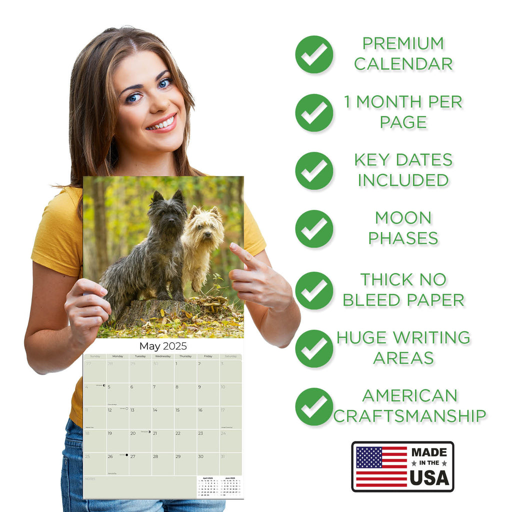 Cairn Terrier Wall Calendar 2025