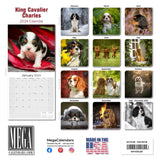 Cavalier King Charles Wall Calendar 2024