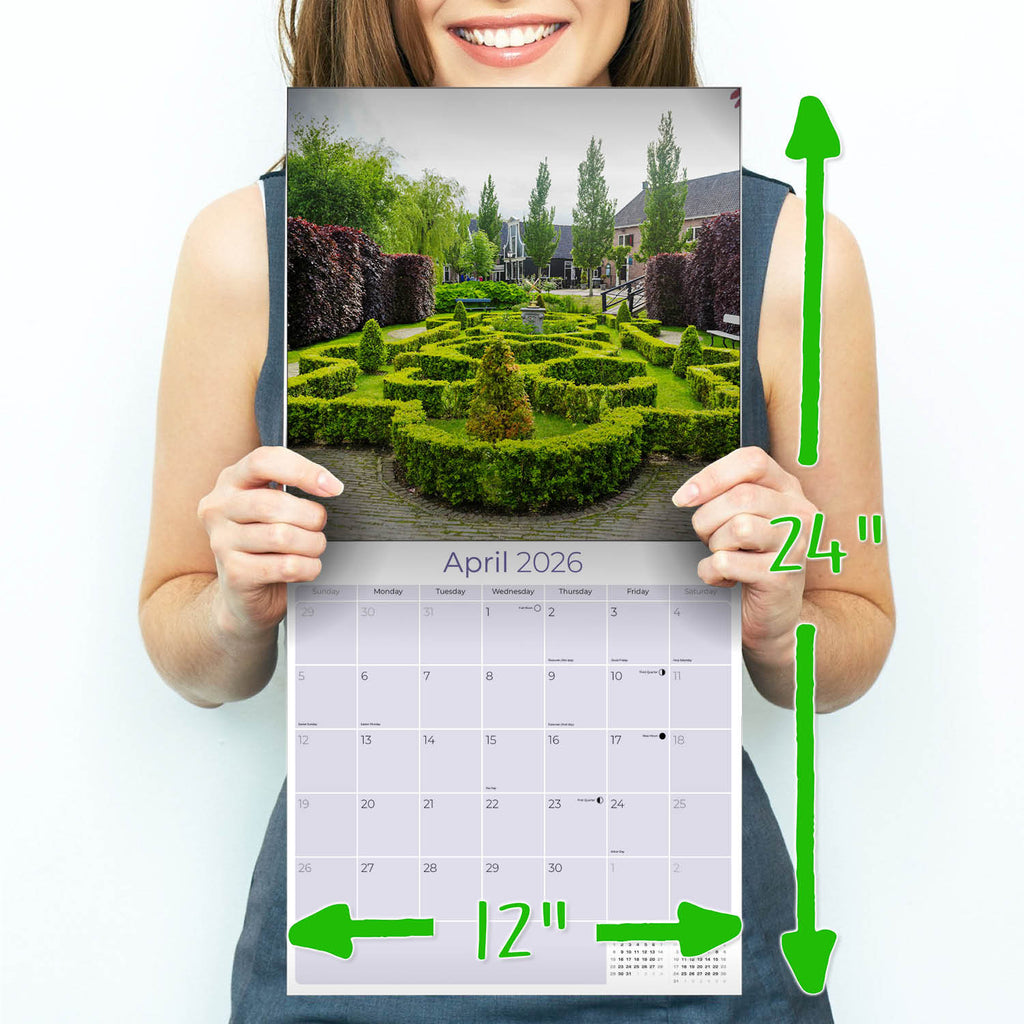 Cottage Gardens Wall Calendar 2026