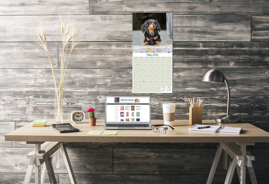 Dachshund (Longhaired) Wall Calendar 2025