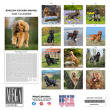 English Cocker Spaniel Wall Calendar 2025