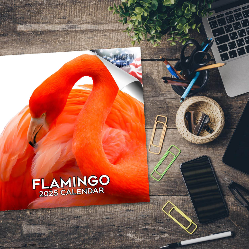 Flamingo Wall Calendar 2025