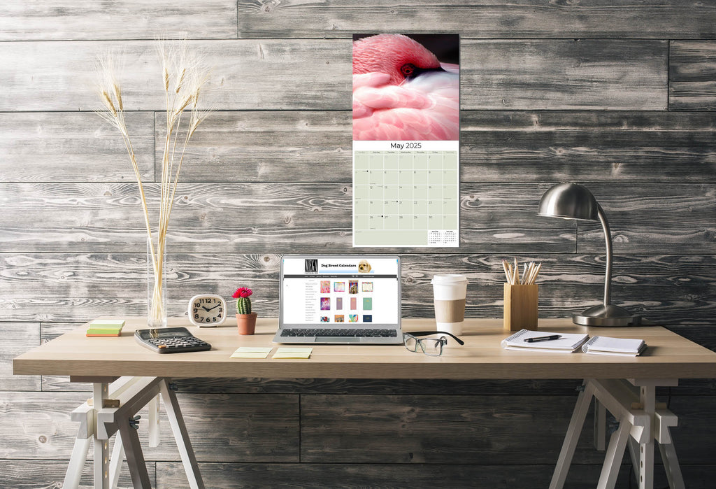 Flamingo Wall Calendar 2025