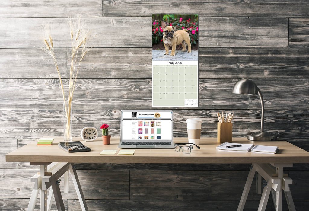 French Bulldog Wall Calendar 2025