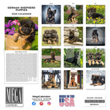 German Shepherd Puppies Wall Calendar 2025