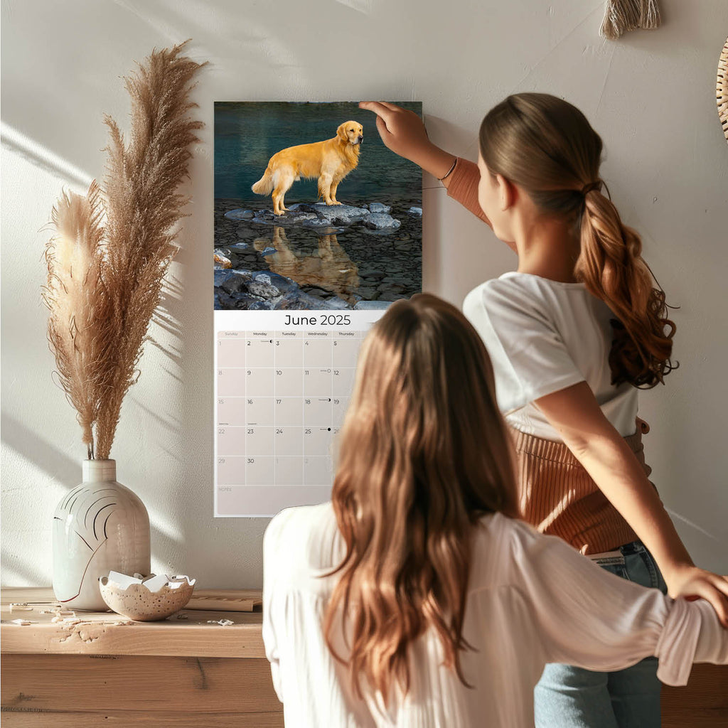Golden Retriever Wall Calendar 2025