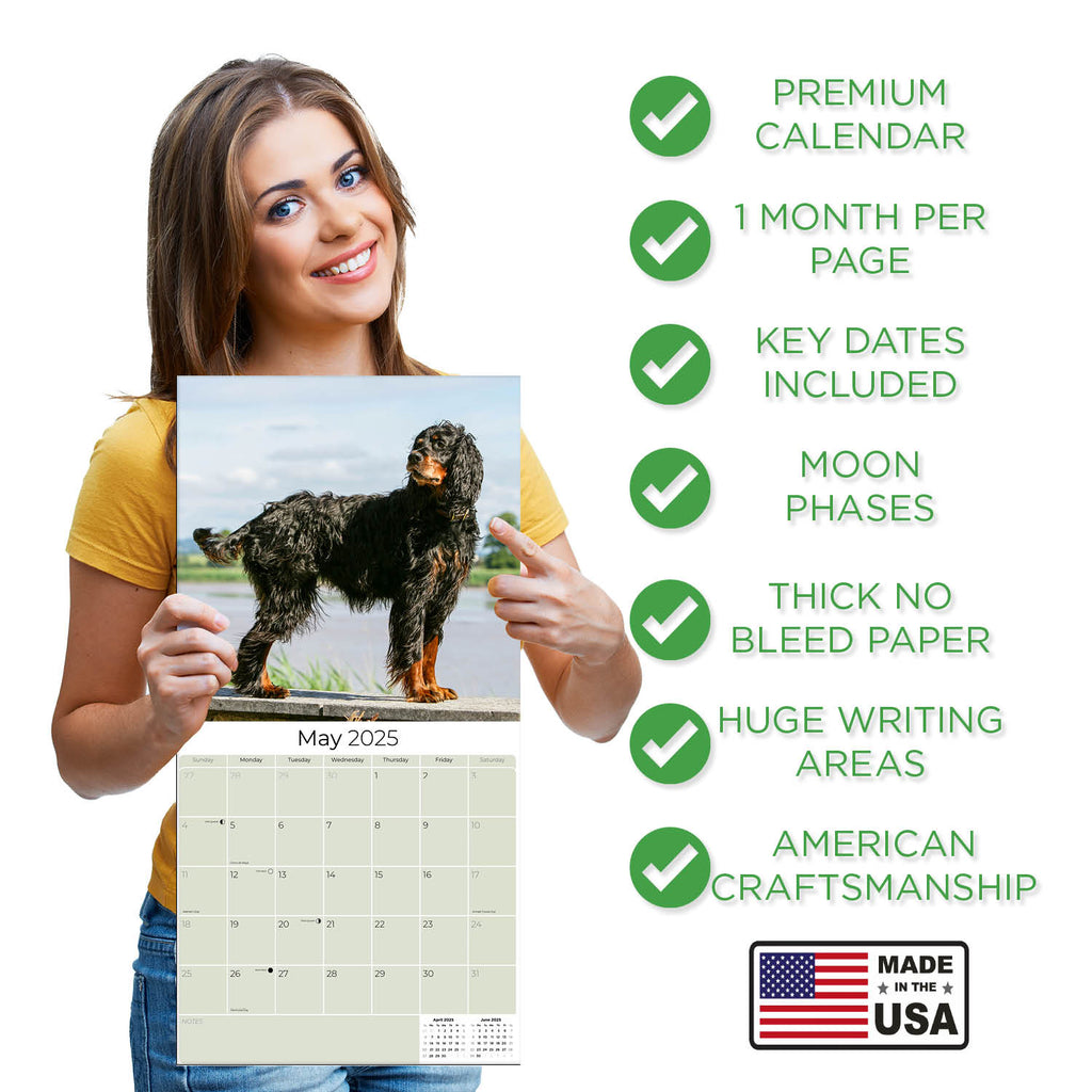 Gordon Setter Wall Calendar 2025