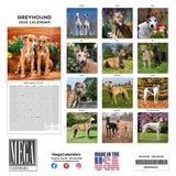 Greyhound Wall Calendar 2025