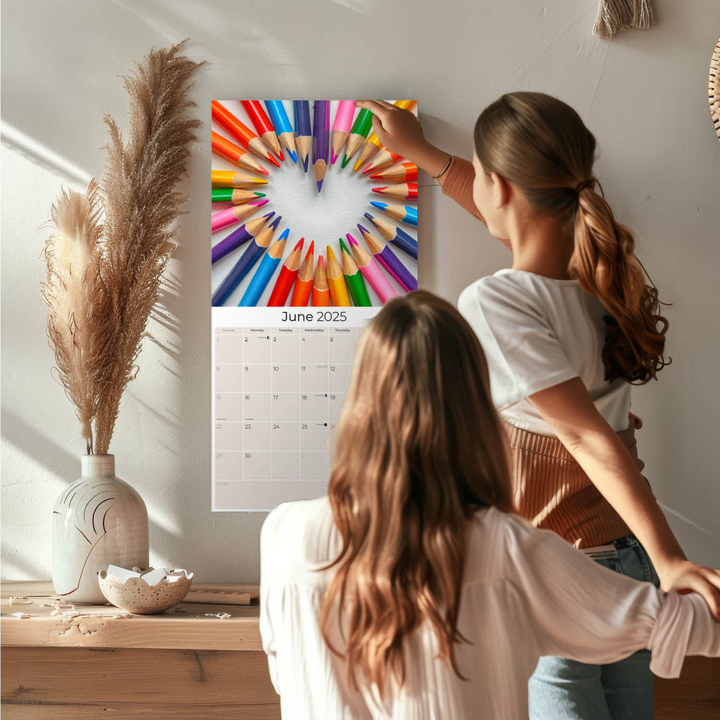 Hearts Wall Calendar 2025