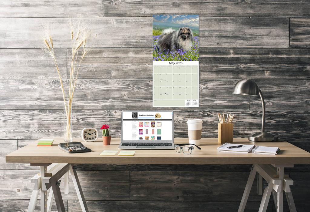 Keeshond Wall Calendar 2025