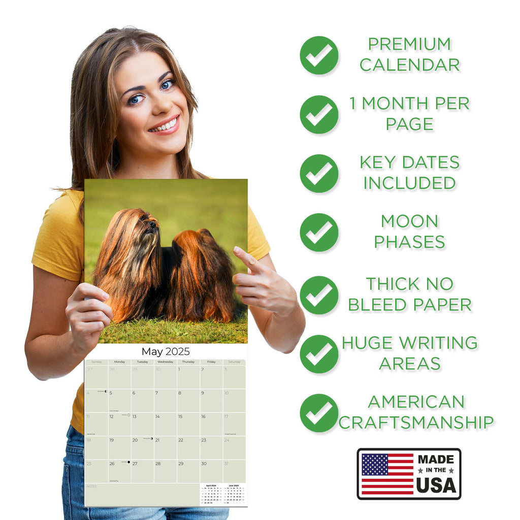 Lhasa Apso Wall Calendar 2025