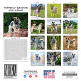 Norwegian Elkhound Wall Calendar 2025
