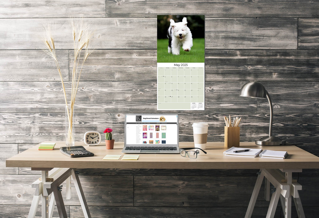 Old English Sheepdog Wall Calendar 2025