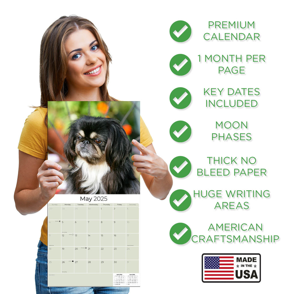 Pekingese Wall Calendar 2025
