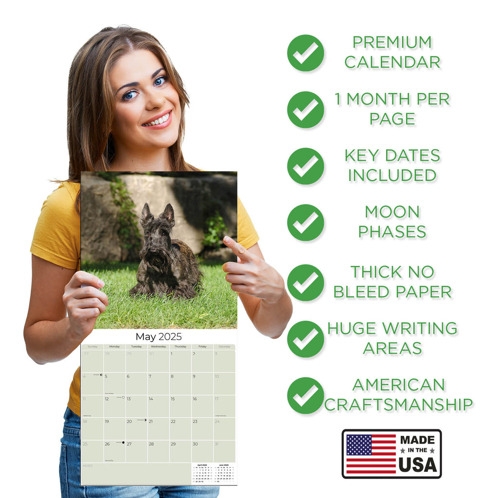 Scottish Terrier Wall Calendar 2025