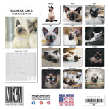 Cats - Siamese Wall Calendar 2025