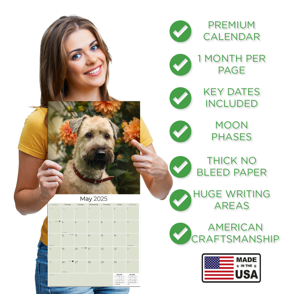 Softcoat Wheaten Terrier Wall Calendar 2025