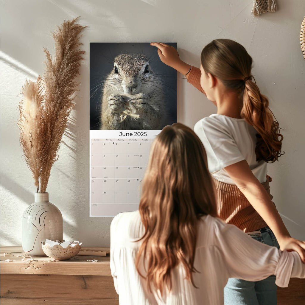 Squirrels Wall Calendar 2025