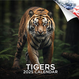 Tigers Wall Calendar 2025