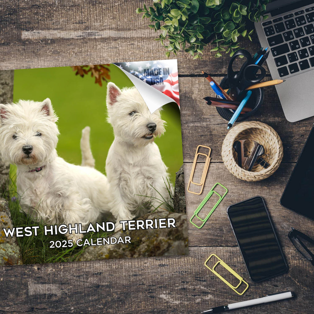 West Highland Terrier Wall Calendar 2025