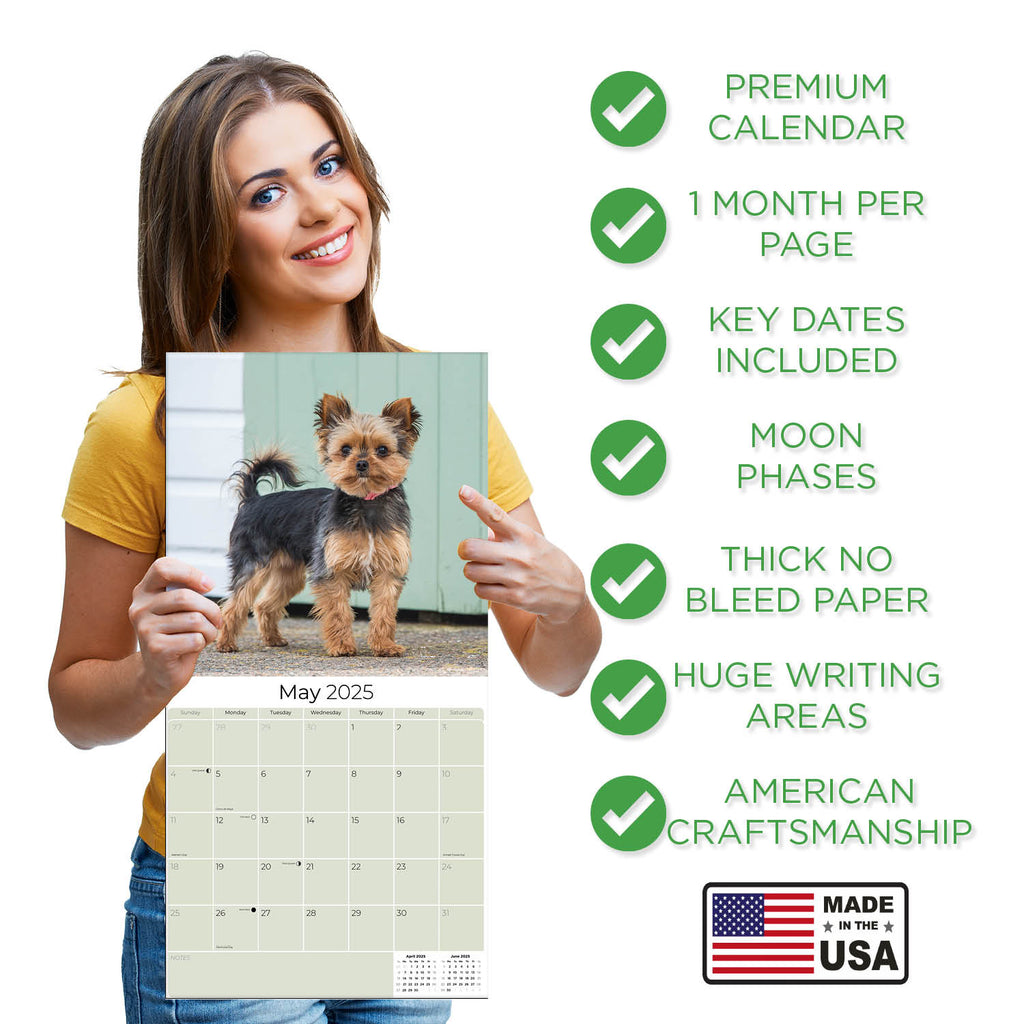 Yorkshire Terrier Wall Calendar 2025